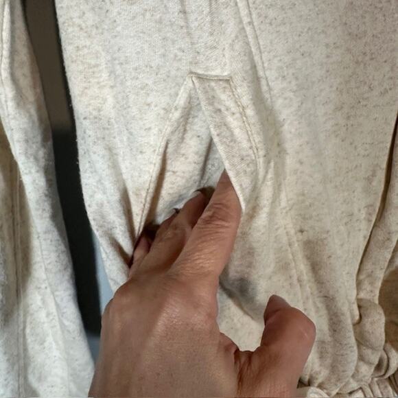 Lucky Brand Beige Oatmeal Long Sleeve Linen Blend Front Zip Jacket Women Sz XS - Picture 5 of 11